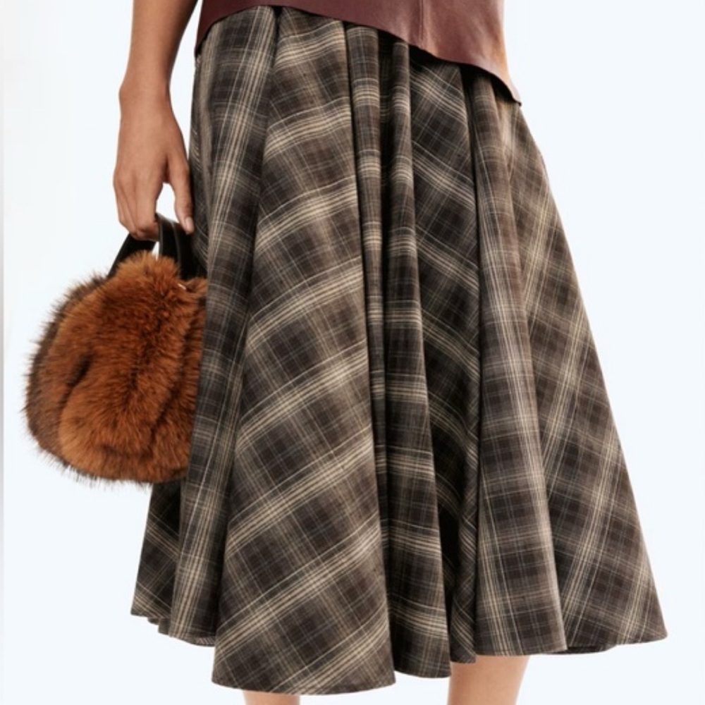 H&M Plaid A-Line Skirt - Picture 3 of 4